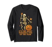 Wonderful Time - Esqueleto de Halloween, Calabaza, otoño, Manga Larga