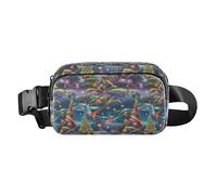 Wonderful World Of Christmas - Riñonera de moda para hombres y mujeres, pequeña bolsa cruzada antirrobo con correa ajustable para viajes, compras, correr, Maravilloso mundo de Navidad, 1 size