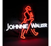 WonderfulLife Letrero de neón de whisky escocés para Johnnie Walker en bar, pub y cueva, luz LED brillante adecuada para decoración de garaje o exhibición de negocios, alimentado por USB de 5 V, fácil