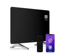 Klarstein Calefactor Infrarrojo 480W - Panel de Vidrio, Montaje en Pared o Independiente, WiFi, Termostato, IP43, Control App & Mando, Para Baño & Hogar, Estufa Infrarroja, Negro