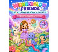 Wonderglow Friends: The Wishing Meadow Adventure: A Cute Magical Fantasy Coloring Book with Princesses, Unicorns, Fairies, Mermaids, and Friendly ... (Wonderglow Friends Coloring Series for Kids)