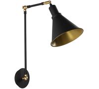 Wonderlamp Aplique articulado negro de metal con luz orientable