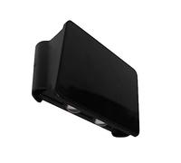 wonderlamp - Aplique de exterior LED Solar Tom Negro con sensor de movimiento y crepuscular IP54