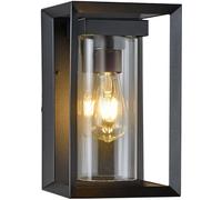 Wonderlamp Aplique de pared exterior negro de metal