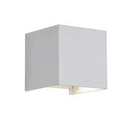 wonderlamp - Aplique LED exterior Leva 10W, 2 Luces, 3000K, Ángulo Luz orientable, Impermeable IP54, Aplique Moderno, Blanco