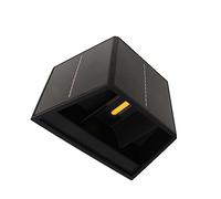 wonderlamp - Aplique LED Solar ajustable 2.7W con sensor crepuscular Alero Negro, Luz cálida 4000K, IP54