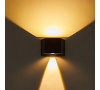 wonderlamp - Aplique LED Solar ajustable 2.7W con sensor crepuscular Alero Negro, Luz neutra 3000K, IP54