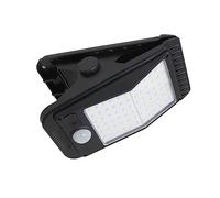wonderlamp - Aplique pinza LED Solar 3W con sensor de movimiento y crepuscular Ross, Negro, IP65