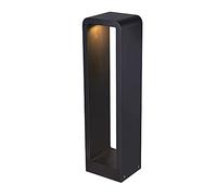 wonderlamp - Baliza de exterior LED Napoles 9W, Impermeable IP 65, Luz Neutra, Farola de exterior moderno, Antracita, Grande (W-T000012)