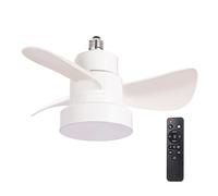 wonderlamp Bombilla con aspas LED Debu Blanco Cassquillo E27, Ventilador bombilla 3 CCT, Intensidad Regulable 15W, Silencioso