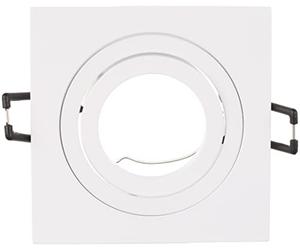 wonderlamp Clasic W-E0 Foco empotrable cuadrado, Blanco, 10 UNIDADES