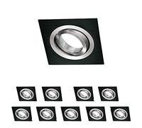 wonderlamp Classic W - E000008 - Foco empotrable redondo, IP20, 230V, diamtero de 9.3 x 2.5 cm, Negro (W-E000145)