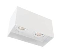 wonderlamp - Foco techo superficie 2 puntos de luz, Blanco, Orientable 30º, Bombilla GU10, Classic