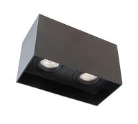 wonderlamp - Foco techo superficie 2 puntos de luz, Negro, Orientable 30º, Bombilla GU10, Classic