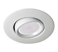 wonderlamp Kit Empotrable ROUND II basculante blanco (ángulo basculación 45º) + bombilla LED 8W calida (3000K) incluida. Potencia lumínica: 702 Lm W-E000078)