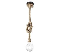 wonderlamp Lámpara Colgante De Cuerda Rústica E27, Marrón, 150 cm (W-A000051)