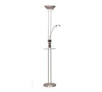wonderlamp Lámpara de pie LED Olimpia (18W+5W). Brazo flexible para lectura. Luz regulable - repisa de cristal y cargador USB, W-A000136