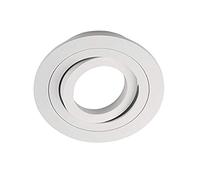 wonderlamp Pack x 5 Unidades Foco empotrable para el techo Classic Redondo con Portalámparas GU10, Ángulo basculación 30°, 230V, Diametro 9.3 x 2.5 cm, Blanco