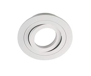 wonderlamp Pack x 5 Unidades Foco empotrable para el techo Classic Redondo con Portalámparas GU10, Ángulo basculación 30°, 230V, Diametro 9.3 x 2.5 cm, Blanco