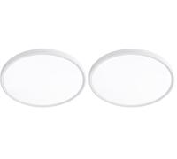 wonderlamp - Plafón de techo LED 24W Gein Blanco CCT 3-Step con intensidad regulable (Paquete de 2)