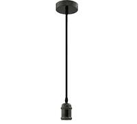 wonderlamp Portalámparas Colgante, E27, Grafito, 150 x 5 x 10 cm (W-A000014)