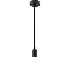 wonderlamp Portalámparas Colgante, E27, Grafito, 150 x 5 x 10 cm (W-A000014)