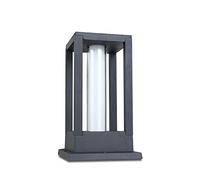 wonderlamp, Sobremuro de exterior LED Fuero (7W), Impermeable IP 54, Luz neutra, Iluminacion para jardín, terraza, Antracita