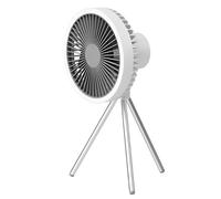 wonderlamp - Ventilador de mesa portátil con batería LED Sentry 5.5W Blanco ligero para hogares u oficinas