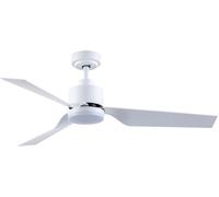 wonderlamp Ventilador de techo 15W LED Integrado 5 Palas Mod. FLIP color blanco 3 tonos luz. Mando a distancia incluido.