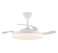wonderlamp - Ventilador de techo con aspas retráctiles, Ventilador de techo con luz y mando LED 45W Verno M Eco CCT Dim