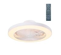 wonderlamp- Ventilador de techo con luz LED Alvora, Doble Iluminación RGB, Control Remoto, 5 Velocidades, Compatible con App Tuya Smart, Ideal para Habitaciones Gamer, 35W, 3000Lm, 165cm altura