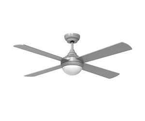 wonderlamp Ventilador de techo con luz LED Classic II Gris. 4 Palas de madera contrachapada (Plywood). 6 velocidades. Función verano-invierno. LED Integrado. Ø 123 cm.