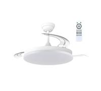 wonderlamp - Ventilador de Techo LED con Aspas Retráctiles y función noche