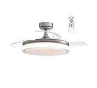 Ventilador de techo - WONDERLAMP OROEL, 45 W, 6 velocidades, Níquel
