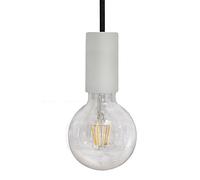 wonderlamp W-A000003 Portalámparas Colgante Cable Textil E27, Blanco, 180 x 4.5 cm