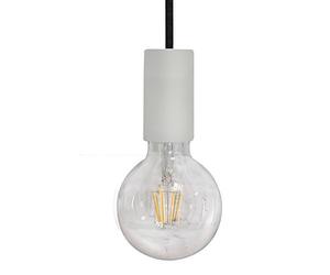 Wonderlamp W-A000003 Portalámparas Colgante Cable Textil E27, Blanco, 180 x 4.5 cm