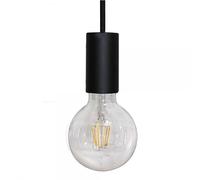 wonderlamp W-A000004 Portalámparas Colgante Cable Textil E27, Negro, 180 x 4.5 cm