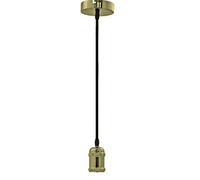 Wonderlamp W-A000017 Makami Portalámparas Colgante Vintage E27, Latón Cuero, 150 X 5 X 10 cm