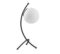wonderlamp W-D000024 Lámpara de Mesa con Tulipa Minimalista con Interruptor para Dormitorio, Salón, Negro