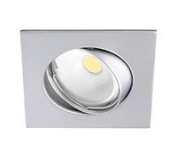 wonderlamp W-E000012 Basic Basic - Foco empotrable cuadrado, color acero, 9 x 8 x 3 cm [Clase de eficiencia energética A+]