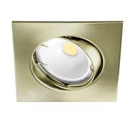 wonderlamp W - E000015 Basic - Foco empotrable cuadrado, color oro viejo [Clase de eficiencia energética A+]