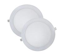 wonderlamp W-E000045 - Pack 2 x Downlight LED extraplano redondo blanco, iluminacion 18W (1450 lm), 6000K (luz fría)