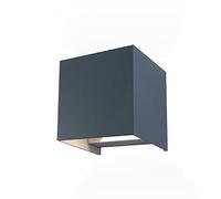 wonderlamp W-T000044 Aplique de Pared para Interior y Exterior - Leva, Led, Orientable 120, Antracita, 2 Luces 5W, Luz Neutra 4000K, Ip54