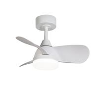 Wonderlampp -Ventilador de techo pequeño ø60cm LED Borse Mini Blanco CCT 3000-4000-6000K 18W con memoria de encendido