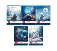 Wonderland: cuaderno con líneas A5, 1er grado, 14-32 - varios tipos