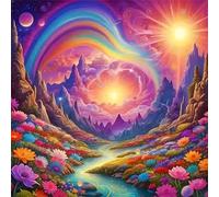 Wonderland River Jigsaw Puzzle 35 Pieces 30x30cm/12x12inch, Difficult Jigsaw Puzzles for Adults 35, Beautiful Art Work, Great Festive Puzzle Gift for Men/Women