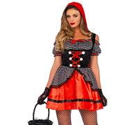 WONDERLAND W5039505011 Little Miss Fancy Dress Costume Mujer, Negro, Rojo, UK 8-10