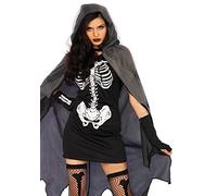 WONDERLAND W5039706007 Grim Reaper - Disfraz de mujer, color negro, blanco, talla M/L (EUR 40-42)