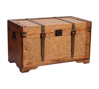 Wonderlust Deco - Baúl de madera marrón 65x36x38h cm Marrón 65x36x38