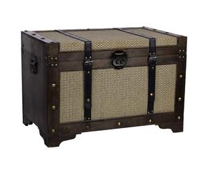 Wonderlust Deco - Baúl de madera plateado 75x74x51 Plateado 75x74x51